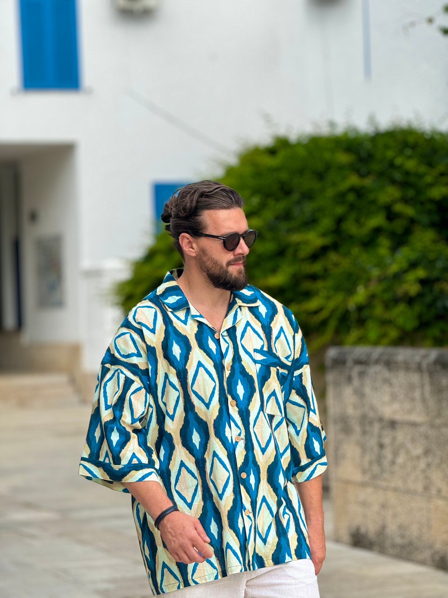 Navy Blue Cotton Shirt