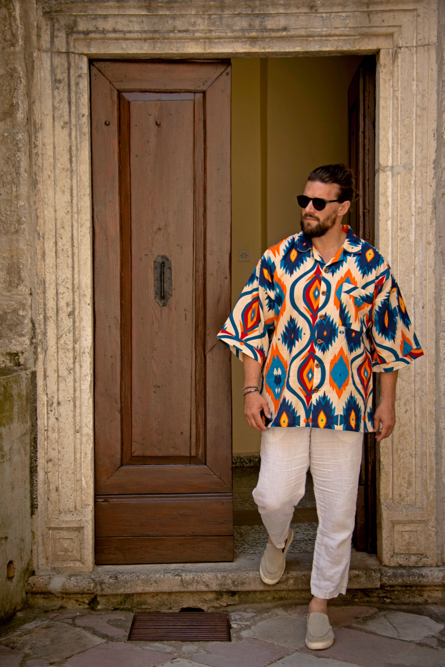 Moroccan Ikat Cotton Shirt