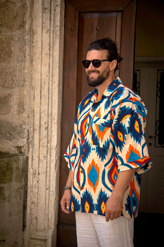 Moroccan Ikat Cotton Shirt