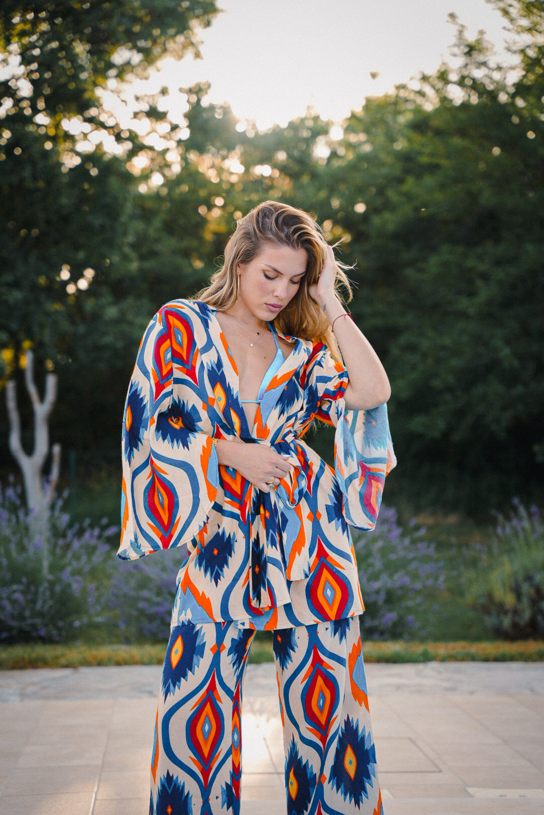 Kimono Trouser Set Moroccan Ikat